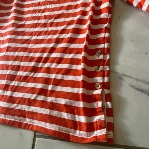 Maeve Orange and White Long Sleeve Tee - Picture 5 of 12